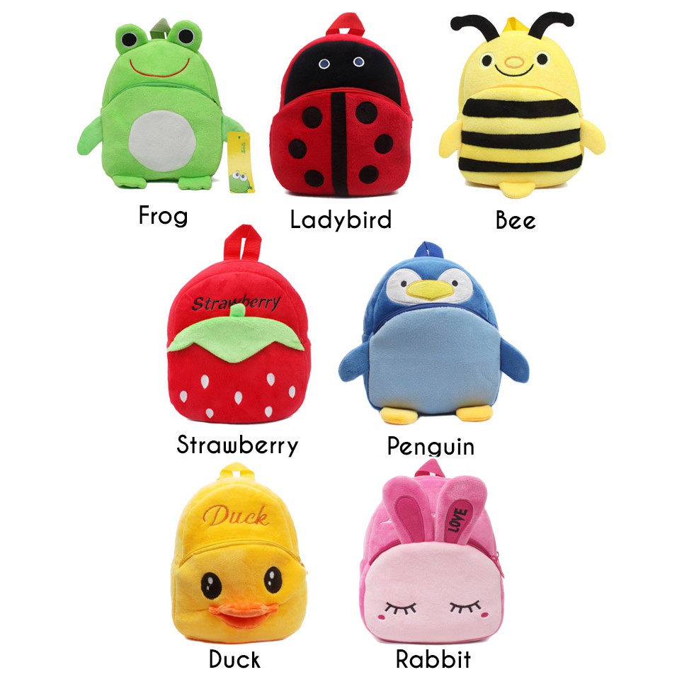 ET 820 Cute Cartoon Kids Backpack Ladybird